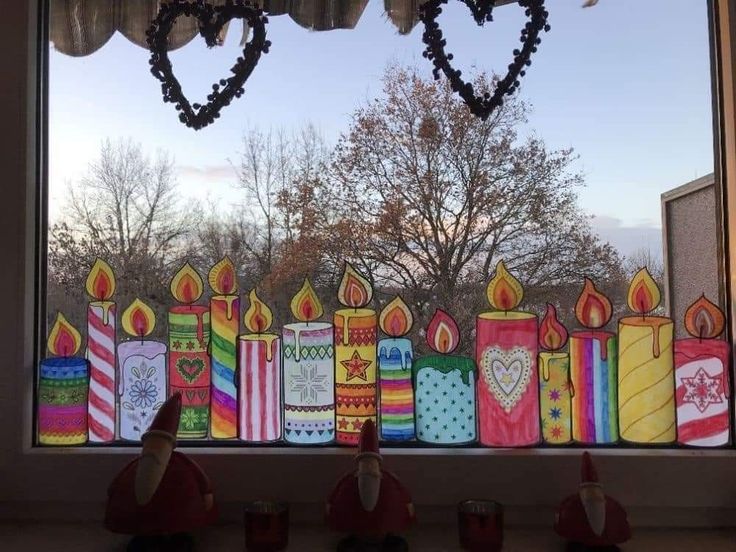 Winter Art Lesson, Window Crafts, Window Candles, Holiday Candle, Coloring Activity, Candle Art, Christmas Classroom, Holiday Candles, Christmas Window