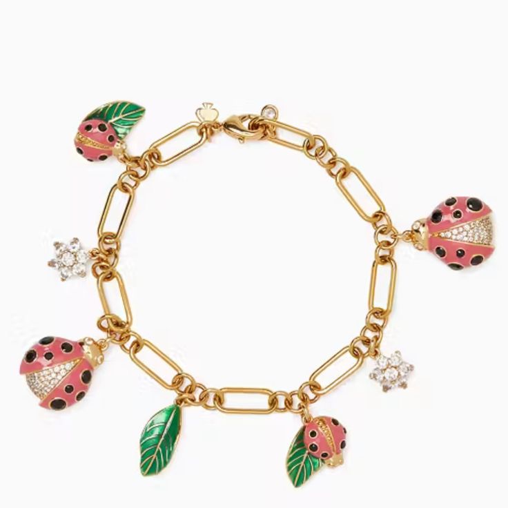 $149 Kate Spade Ladybug Charm Bracelet New Dust Bag Is Not Included If An Offer Is Accepted For Less Than The Listing Price Kate Spade Charm Bracelet, Spade Jewelry, Kate Spade Jewelry, Red Gold, Womens Jewelry Bracelets, Dream Life, Kate Spade, Dust Bag, Charm Bracelet