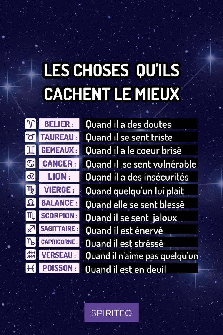 the menu for an event with stars in the background and text below it that reads les choses quils cachent le meux