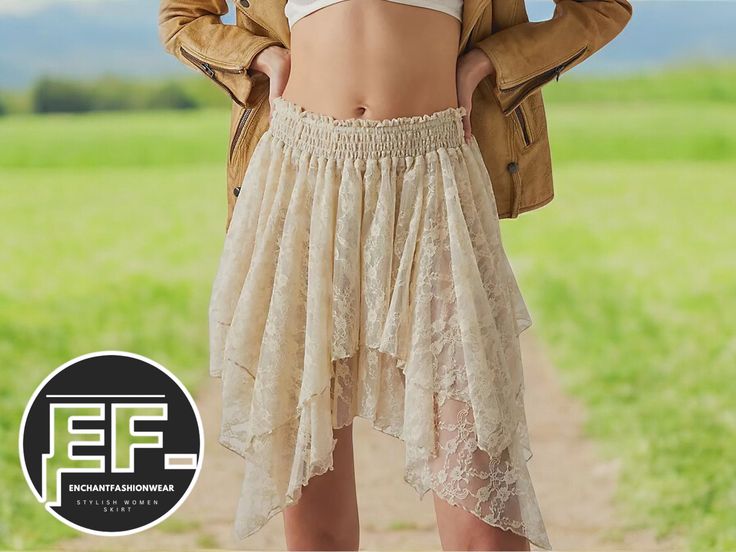 Women's Floral Lace Mini Skirts | Boho Lace Tulle Wear | Stylish Streetwear The size chart is smaller than the regular size please add 2-3 cm.  If you have any questions, don't hesitate to contact us, we are quick to reply. Refund & returns: We accept refunds in case the item comes defective, up to 7 days from package arrival. However, we do not accept returns for size-related issues or any damages caused by the buyer. Processing & Delivery: We usually process orders within 1-3 business days and Hippie Rock, Summer Mini Skirt, Mini Skirt Summer, Floral Skirts, Casual Summer Wear, Nature Dress, Skirt Y2k, Half Slip, Flowy Shorts