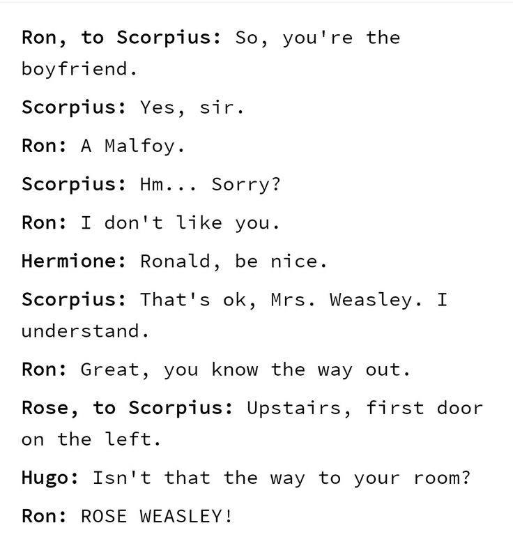 the text is written in black and white on a piece of paper that says ron, to scorplus so you're the boyfriend