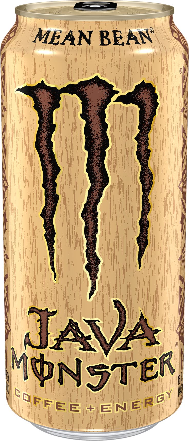 a can of monster energy drink with the word,'java monster energy'on it