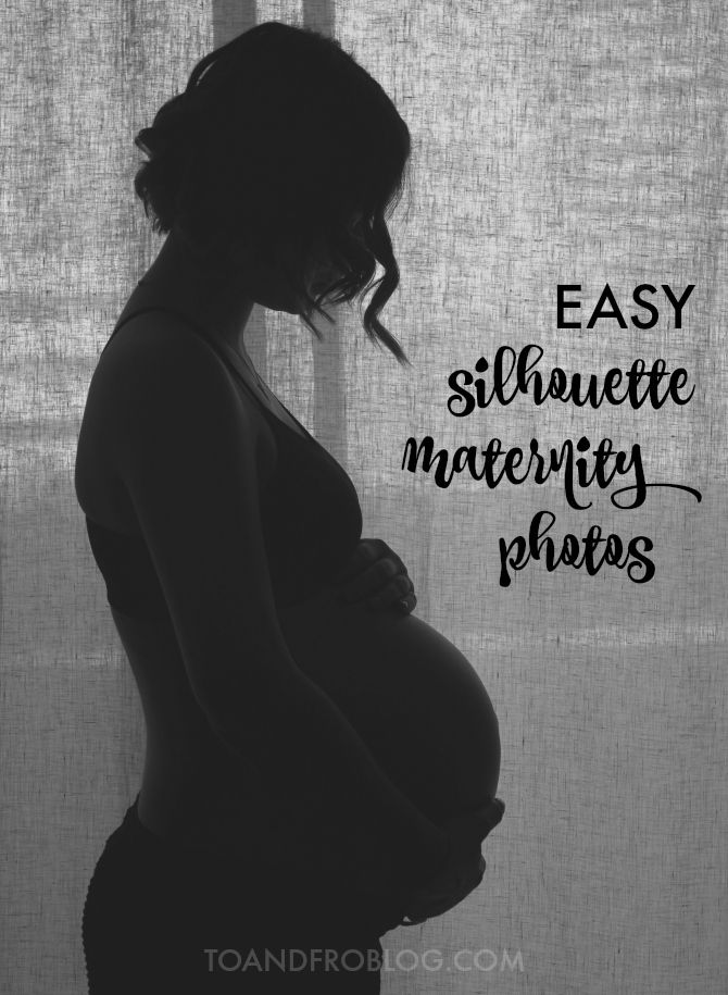 a pregnant woman standing in front of a window with the words easy silhouette maternity photos