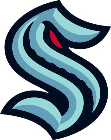 the letter s is made up of wavy blue and red lines on a white background