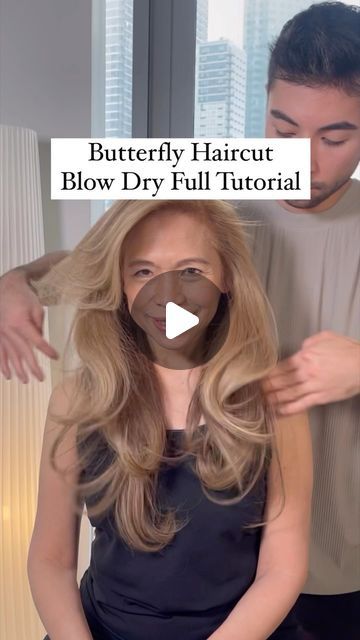 Blow Dry Butterfly Haircut, Blow Dry Tutorial Videos, Simple Blow Dry Hairstyles, Styling A Butterfly Haircut, Blow Drying Layered Hair, How To Blow Dry Long Layered Hair, Styling A Butterfly Cut, How To Blow Dry Butterfly Haircut, How To Style Long Layered Hair Tutorials