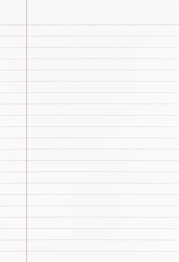 a notepad with lined paper on top and red lines in the middle, against a white background