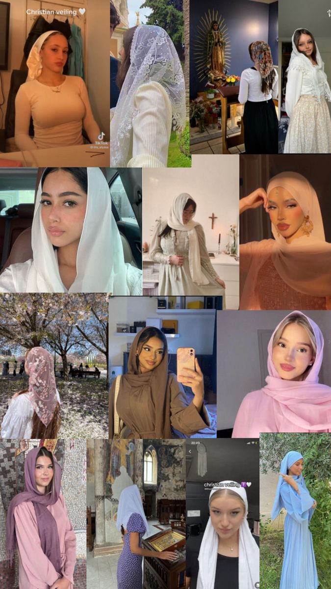 Christian Outfits Modesty, Christian Modest Outfits, Modest Fashion Christian, Christian Veils, Modest Christian Clothing, Modest Church Outfits, Christian Modesty, Girls Veiled, Christian Head Covering