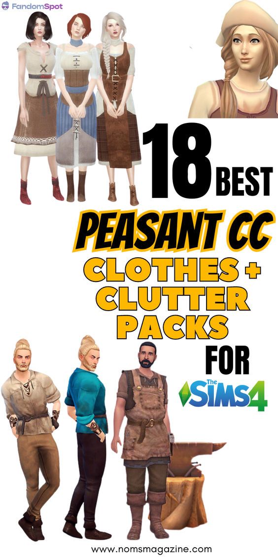 Peep this full list of CC packs to build your own peasant-style sims - perfect for roleplaying 1300s Peasant House, Sims 4 Poverty Cc, Sims 4 Medieval Peasant Cc, Peasant Sims 4 Cc, Peasant Clothes Male, Sims 4 Medieval Cc Male, Sims 4 Peasant, Sims 4 Peasant Cc, Sims Medieval Cc