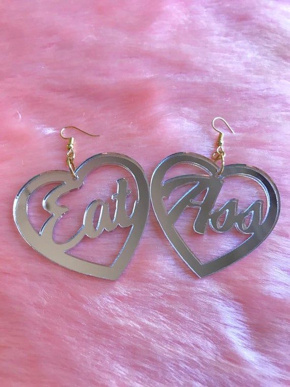 Eat ass earrings Cursed Earrings, Egirl Earrings, 2000s Earrings, Emo Earrings, Cute Egirl, Rockabilly Earrings, Grunge Jewelry, Stitch Fit, Kawaii Jewelry