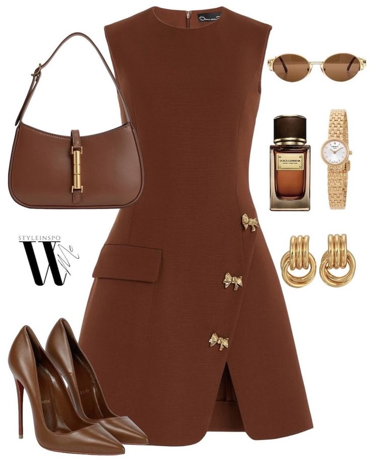 Fashion Executive Aesthetic, Work Women Outfit, Art Curator Outfit, Modern Princess Aesthetic Outfit, Brown Heels Outfit, Corporate Baddie, Mode Zara, Design Moda, Chique Outfits