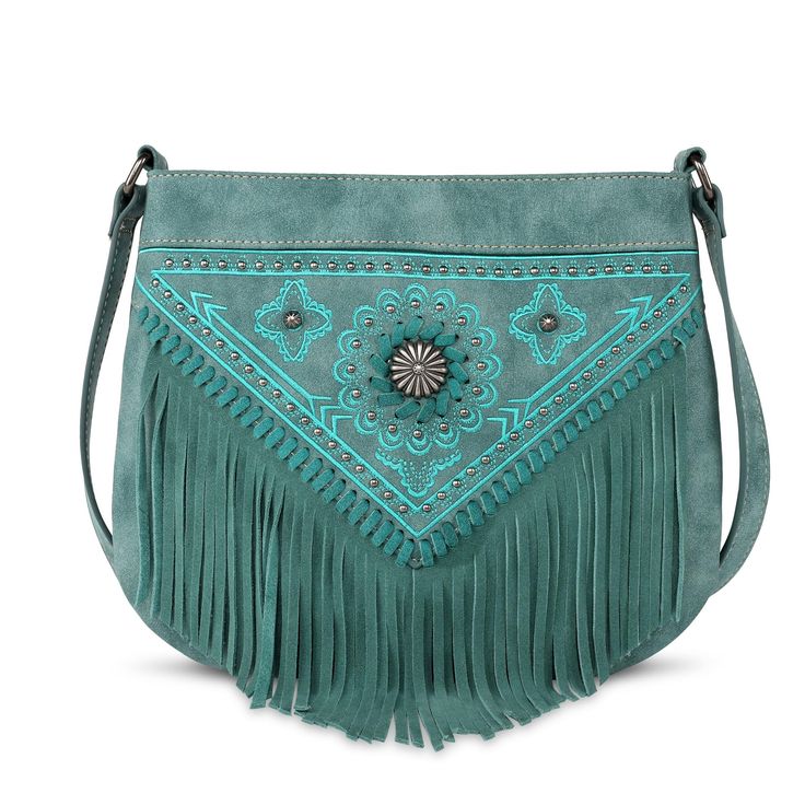 Side Purses, Fringe Crossbody Bag, Western Purses, Best Purses, Vegan Leather Handbag, Fringe Top, Blue Purse, Cow Girl, Leather Fringe