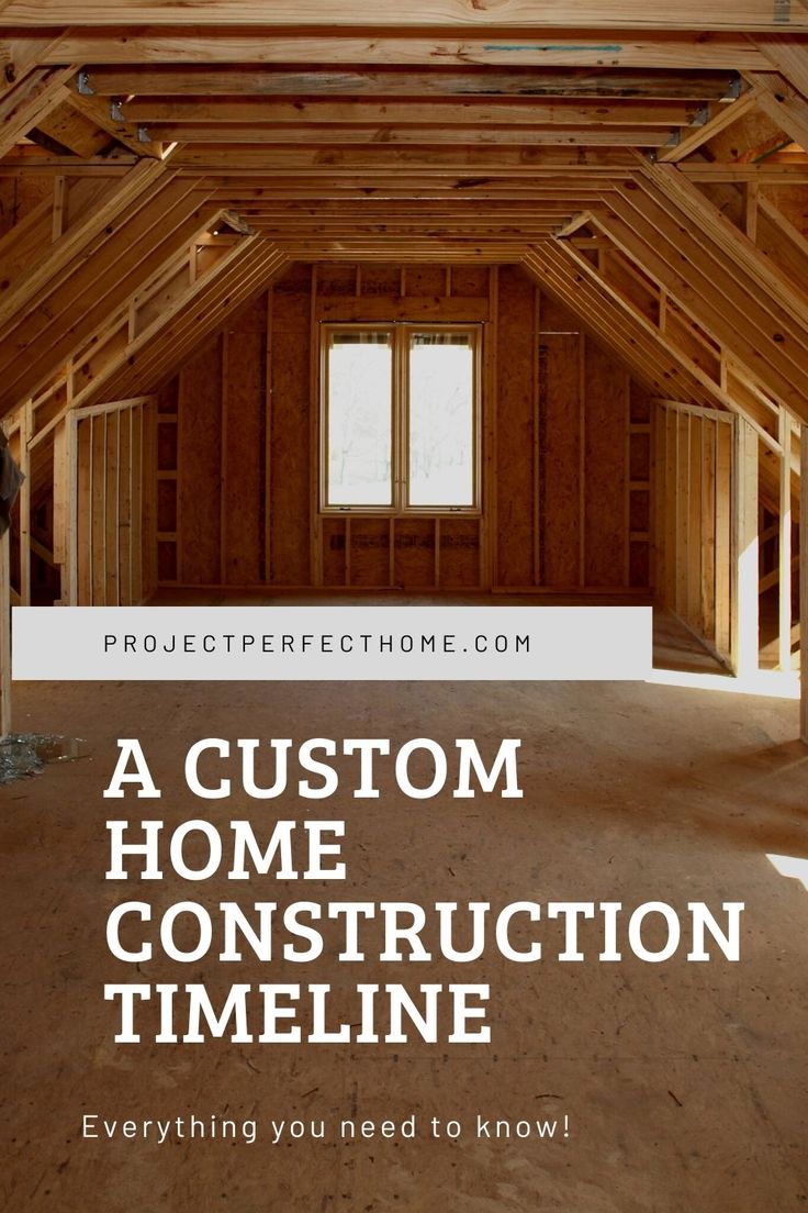 an attic with the words, a custom home construction timeline everything you need to know