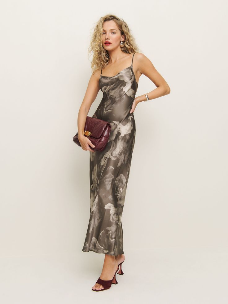 Someone's fancy. The Parma is a long, ankle length slip dress that's slim fitting throughout. It has adjustable straps. Wedding Crest, Stone Rose, Satin Heels, Pointed Heels, Silk Charmeuse, Parma, New Tops, Fitted Dress, Silk Dress