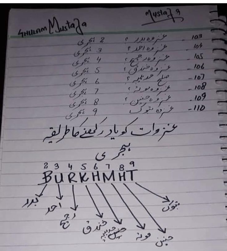 an open notebook with arabic writing on the page and numbers written in different languages,