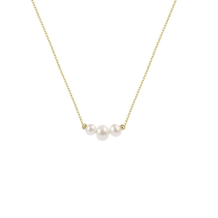 PRICES MAY VARY. DELICATE AND TIMELESS: This simple and dainty pearl necklace is a timeless piece of jewelry that exudes elegance and sophistication. FRESHWATER PEARLS: The dainty freshwater pearls featured in this necklace are carefully selected for their radiant luster and smooth surfaces, bringing a natural and graceful beauty to the piece. PRODUCT DETAILS: Necklace Length: 16.5 inches (extension chain 1.2 inches) Adjustable gold extension chain Pearl diameter 4 mm - 6 mm - 4mm YOUR SATISFACT Dainty Necklace Pearl, Mother's Day Pearl White Necklaces With Pearl Charm, Akoya Pearl Necklace With Adjustable Chain As Gift, Adjustable Chain Pearl Necklace As A Gift, Classic Pearl White Necklace For Mother's Day, Gifting Packaging, Pearl Necklace Freshwater, Dainty Pearl Necklace, Pearl Chain Necklace