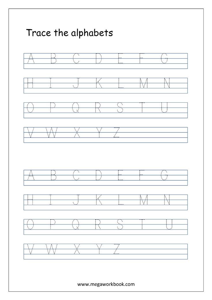 trace the alphabets worksheet for kids to practice their handwriting and writing skills