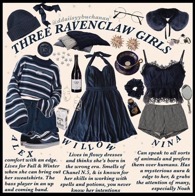 Slytherclaw Outfit, Outfit Mood Board Aesthetic, Ravenclaw Lookbook, Ravenclaw Outfit Ideas, Ravenclaw Aesthetic Outfit, Ravenclaw Outfit Aesthetic, Harry Potter Outfits Aesthetic, Ravenclaw Outfit, Stile Harry Potter