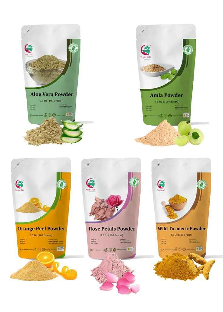 PRICES MAY VARY. ★ 𝟓 𝐇𝐞𝐫𝐛 𝐏𝐨𝐰𝐝𝐞𝐫𝐬: In this pack you receive 5 packs of herb powders - Aloevera powder, Amla powder, Orange peel powder, Rose petals powder and Wild turmeric powder. Each weighs 100g. Each of these herbs have their natural property that helps adds value to your skin care routine. ★ 𝟭𝟬𝟬% 𝐍𝐚𝐭𝐮𝐫𝐚𝐥 𝐂𝐚𝐫𝐞: These herb powder contains no chemicals or metals or other skin damaging synthetics and additives. Ancient texts have recommended these herbs to help us hand Orange Peel Powder, Amla Powder, Fade Acne Marks, Aloe Vera Powder, Ayurvedic Skin Care, Herbal Skin Care, Natural Healing Remedies, Morning Skincare, Inner Glow