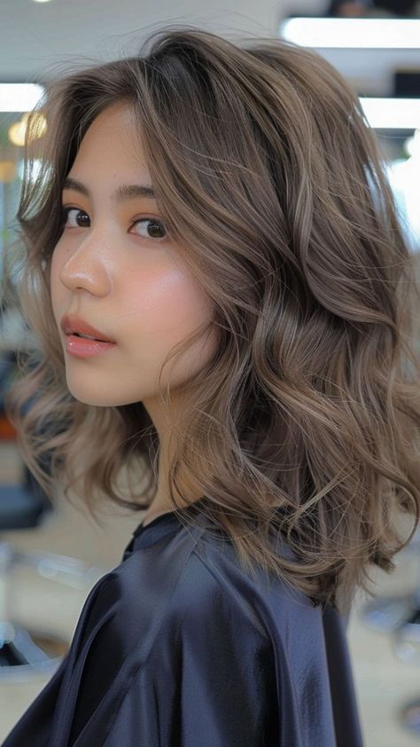 Medium Hair Styles Color, Brown Hair Colors Shoulder Length, Natural Color Dyed Hair, Hair Colour For Filipino Skin, One Shade Hair Color, Hair Color Ideas For Medium Length Hair, Hair Colour Trend 2024 Women, 2024 Trending Hair Colors, Hair Color Ideas 2024 Trends