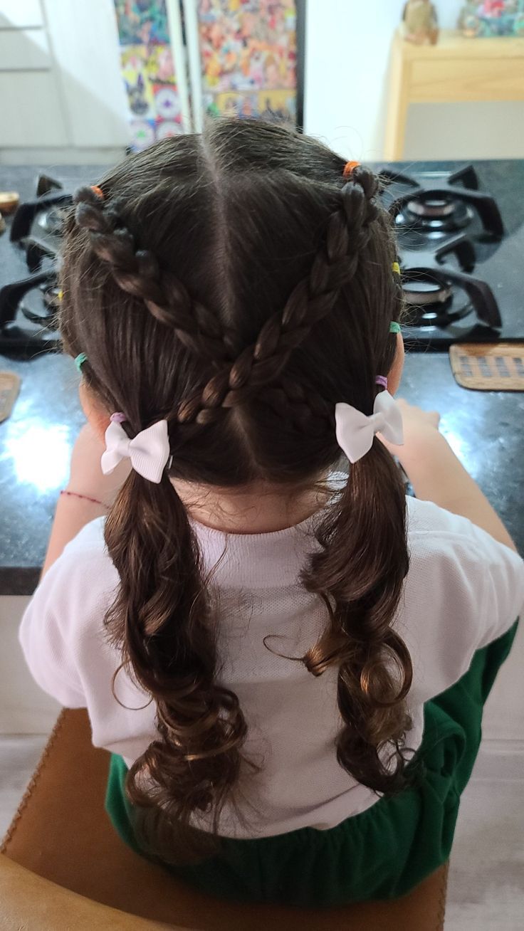 Back To School Toddler Hairstyles, Hairstyles For Long Hair Little Kids, Children Hairstyles Girls, Toddler Back To School Hairstyles, Hairstyles For Daughter, White Girl Hairstyles Kids, Hair Styles Little Kids, Curly Hairstyles For Little Kids, Cute Hairstyles Little Kids