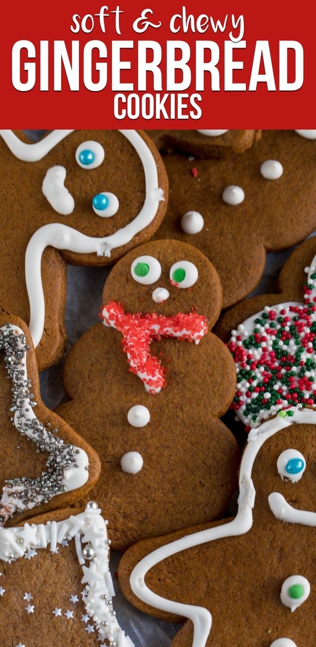 the cover of soft and chewy gingerbread cookies