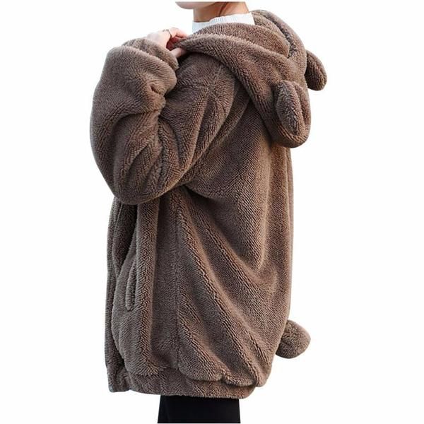 Ursa: Fluffy Bear Hoodie Bear Ear Hoodie, Zipper Hoodie Women, Hoodies Zipper, Fluffy Bear, Pullovers Outfit, Bear Hoodie, Women Hoodies, Bear Ears, Winter Sweatshirt