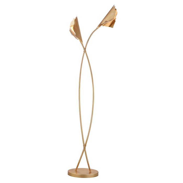 "Add style and class to any room with this elegant Safavieh floor lamp. In gold leaf.FEATURES Gold finish Elegant design  58.5\"H x 17\"W x 11\"D Metal 72-in. cord length Weight: 13 pounds Wipe clean Imported Size: One Size. Color: Multi/None. Gender: unisex. Age Group: adult." Leaf Floor Lamp, Floor Lamp Gold, Modern Floor Lamp, Gingko Leaves, Lamp Gold, Contemporary Floor Lamps, Modern Floor, Ginkgo Leaf, Lamps For Sale