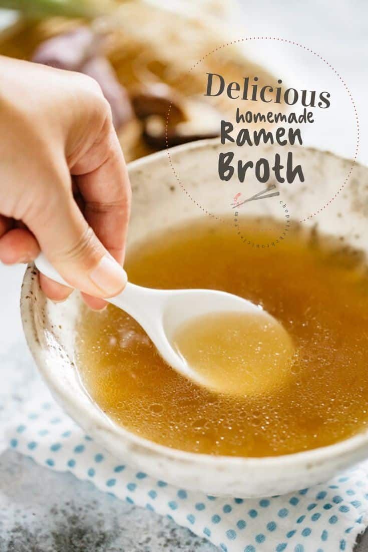 a person is spooning broth into a bowl full of broth with the words delicious homemade ranch broth on it