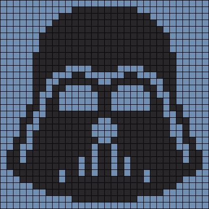 a cross stitch pattern with the image of darth vader