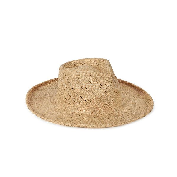 Western Straw Fedora With Woven Detail, Woven Panama Hat With Curved Brim, Woven Toquilla Straw Fedora With Short Brim, Spring Straw Hat With Open Weave And Flat Brim, Summer Hats With Open Weave And Flat Brim, Spring Straw Sun Hat With Open Weave, Summer Flat Brim Open Weave Hat, Chic Braided Straw Hat, Summer Open Weave Hat With Flat Brim