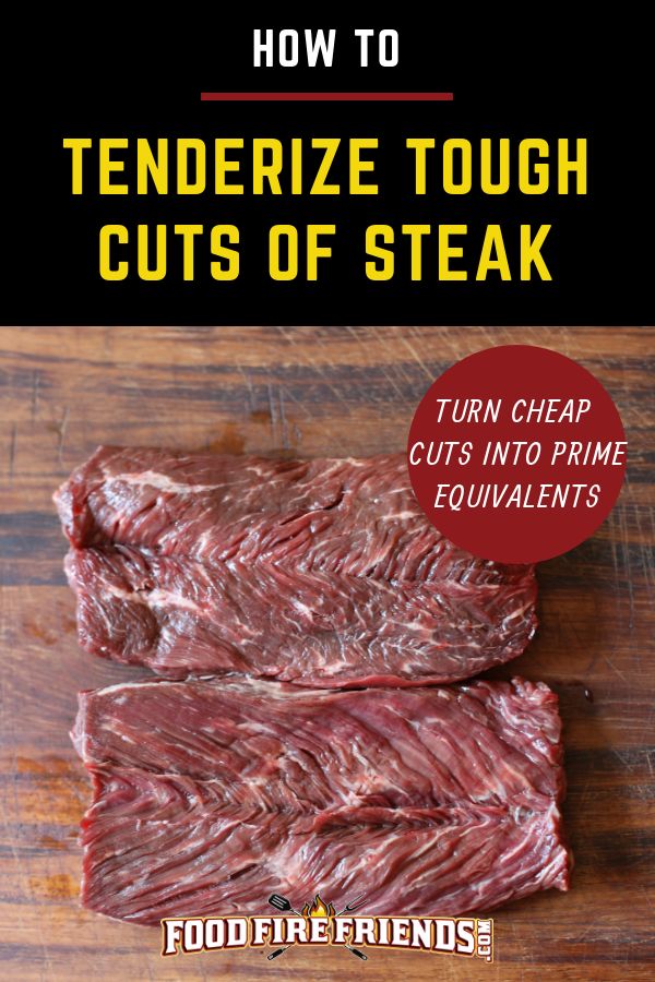 how to tenderize tough cuts of steak from foodfriends com, with text overlay