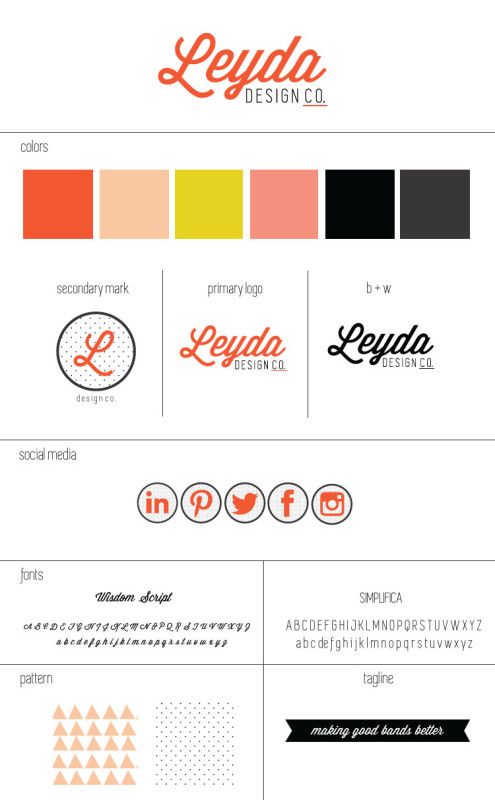 an orange and white resume with the words, logos, and symbols on it's side