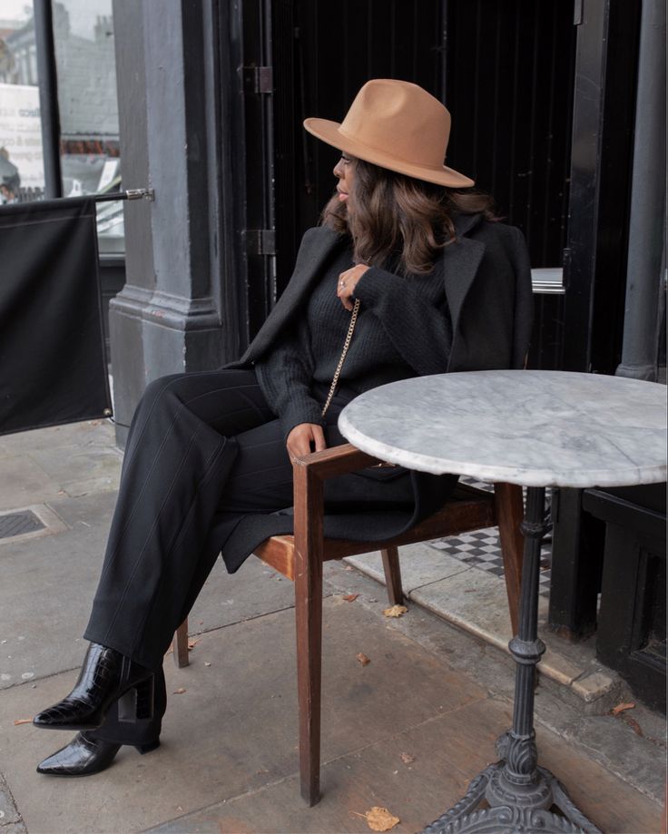 Office Hat Outfit, Brown Fedora Hat Outfit Summer, Wide Hat Outfit, Keith And James Hats Outfits, Brown Felt Hat Outfit, Women’s Fedora Hat Outfit, Fedora Hat Winter Outfit, Black Fedora Hat Outfit Winter, Khaki Hat Outfit