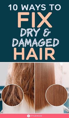 How To Treat Dry Ends Of Hair, Tips For Dry Damaged Hair, For Dry Hair Remedies, How To Repair Fried Hair, Dry Hair Ends Remedies, Diy Damaged Hair Repair, Damaged Ends Repair, Fix Breakage Hair, How To Take Care Of Dry Hair