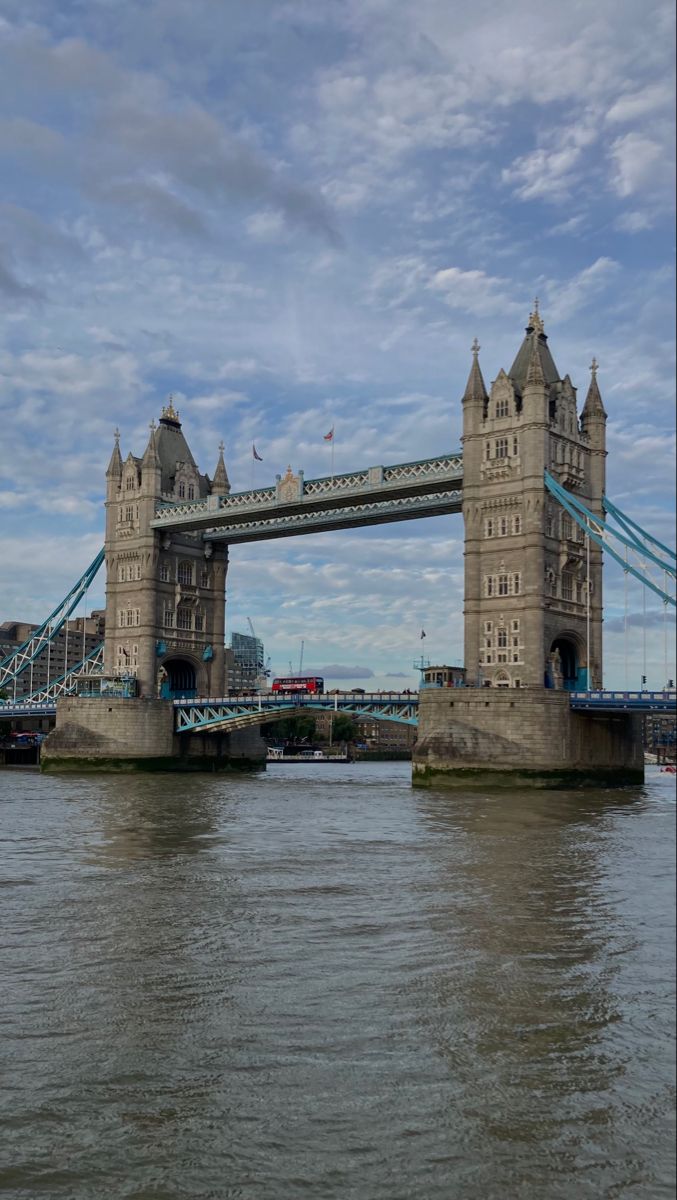 the tower bridge is very high above the water