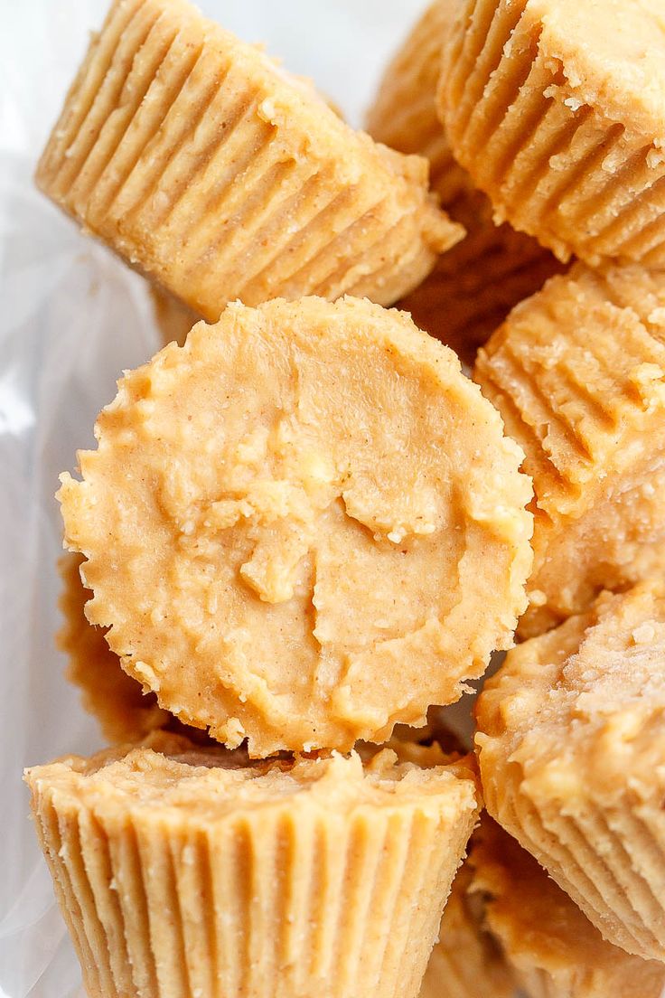 peanut butter crackers stacked on top of each other