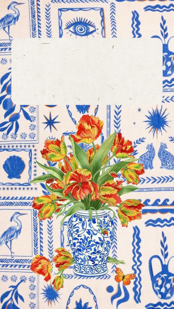 Delft pattern Vibe Iphone Wallpaper, Chinoiserie Chic Wallpaper, January Phone Wallpaper, Floral Screensaver, Simple Wallpaper Iphone, Yg Aesthetic, Lockscreen And Homescreen Wallpaper, Funky Wallpaper, Digital Journaling