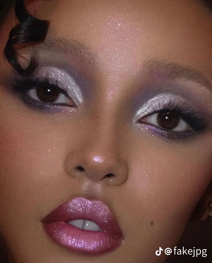 1990 Makeup Trends, 90s Eyeshadow Looks, 2000s Eyeshadow Looks, 90s Emo Makeup, 80s Glitter Makeup, 70s 80s Makeup, 80s Makeup Black Women, 80a Makeup, Y2k Glam Makeup