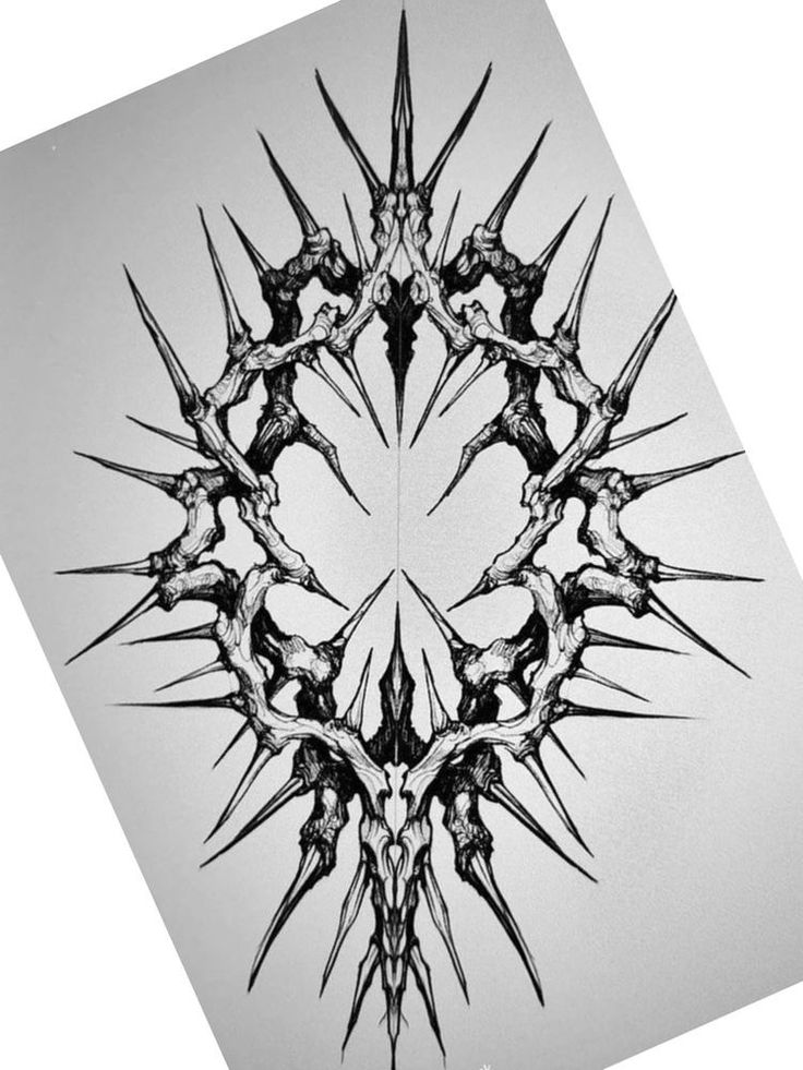 an artistic design with spikes on it