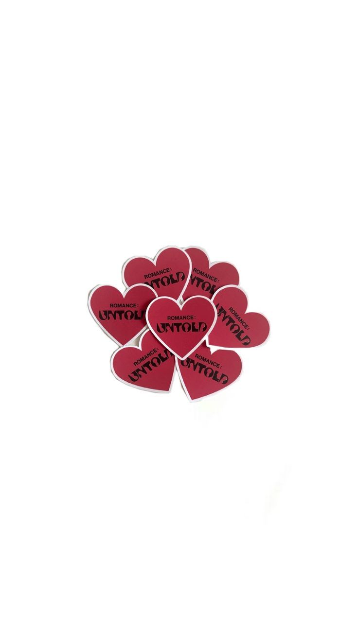 six red hearts with the words happy valentine's day written on them