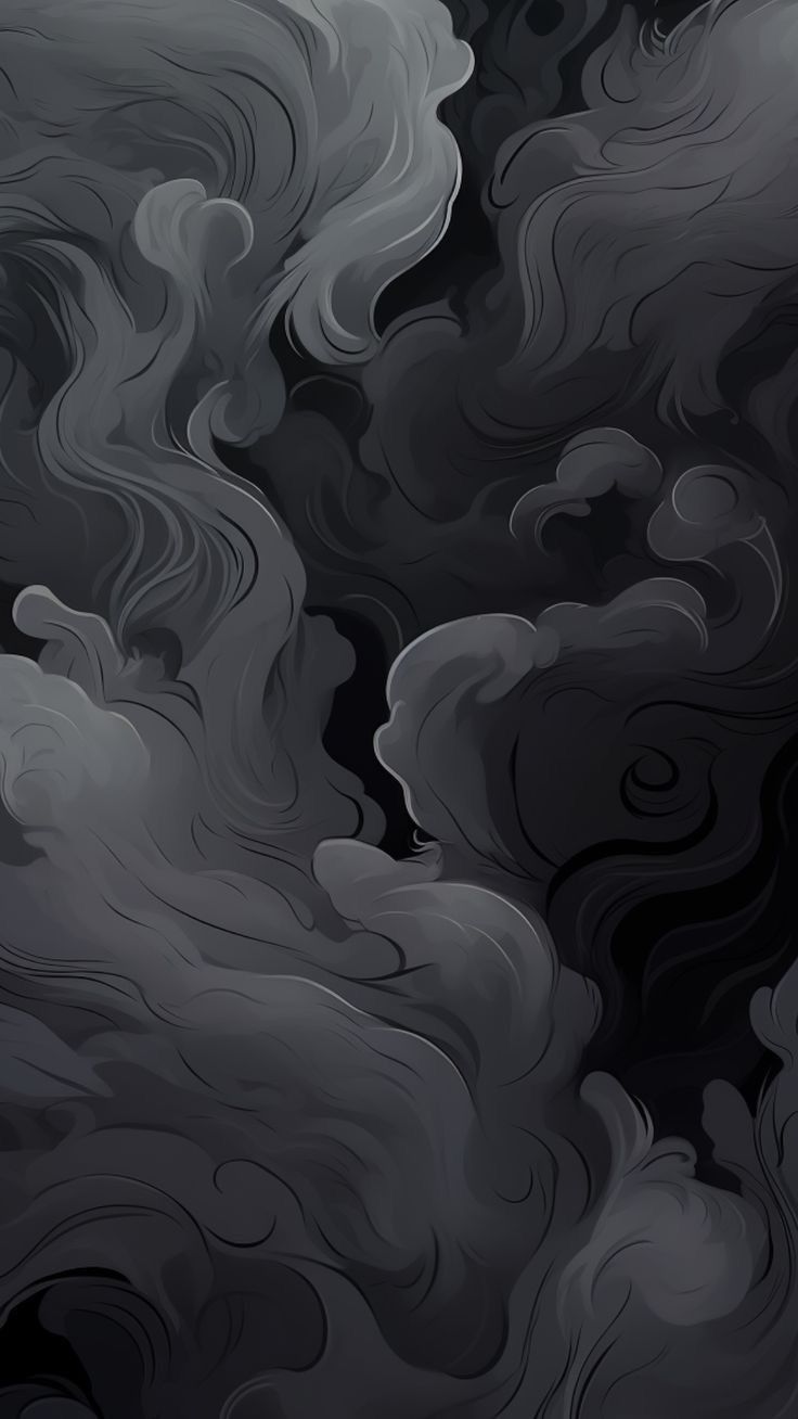 an abstract black and white background with swirling clouds