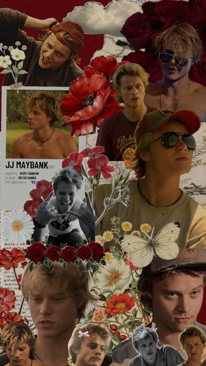 a collage of photos with people and flowers on them, including one man's face