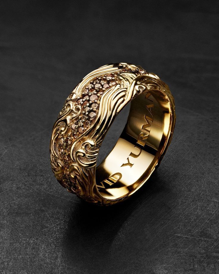 David Yurman Mens Ring, Latest Ring Designs, Mens Designer Jewelry, Mens Ring Designs, Powerful Magic, Inexpensive Jewelry, Cognac Diamonds, Mens Rings Fashion, Mens Gold Rings