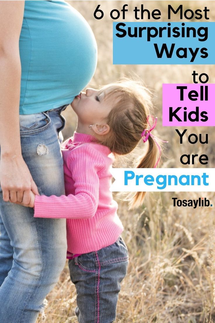 a pregnant woman kissing her child with the caption 6 of the most surprising ways to tell kids you are pregnant