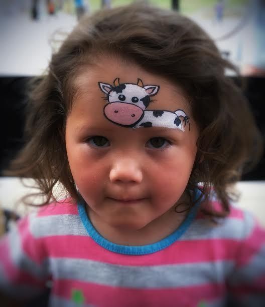 Face Painting Farm Animals Easy, Farm Animals Face Painting, Western Face Painting Ideas, Easy Face Paint Animals, Farm Face Painting, Lamb Face Paint, Rodeo Face Painting Ideas, Cowgirl Face Paint, Face Painting Farm Animals