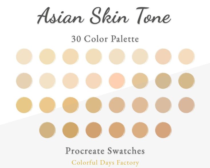 Digital Art Ipad, Skin Tone Color, Hair Color Swatches, Asian Skin Tone, Warm Hair Color, Skin Tone Hair Color, Procreate Color Palette, Portrait Tutorial, Asian Skin