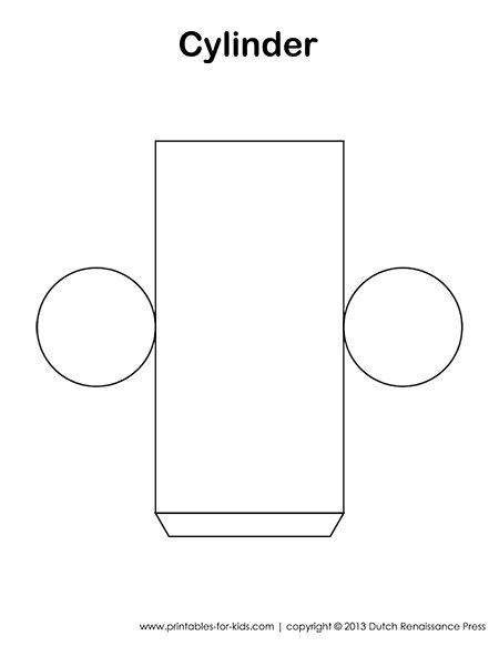 the cylinder is shown in black and white, with three circles on each side of it