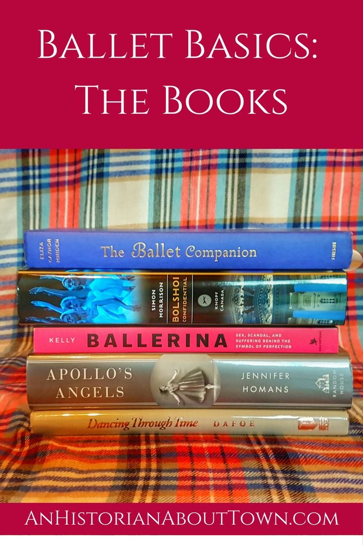 books stacked on top of each other with text overlay reading ballet basics the books