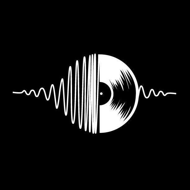 an audio wave is shown in white on a black background