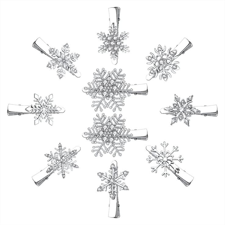 PRICES MAY VARY. Secure loose strands in seasonal style with these snowflake hair clips featuring goldtone/silvertone metal based alligator clip and dazzling crystal details for one-of-a-kind shine.A set of 10 pack christmas hair clips that keep two for yourself and the others as gift for your family or friend or bridesmaid to celebrate holiday party or winter wedding party. In this snowy season ,with this snowflake hair clips set, your hair accessories can perfectly coordinating with any winter Snowflake Hair Accessories, Winter Wedding Party, Evening Hair, Christmas Hair Clips, Holiday Hair Clips, Christmas Wedding Themes, Snowflake Hair, Guest Hairstyles, Rhinestone Snowflake